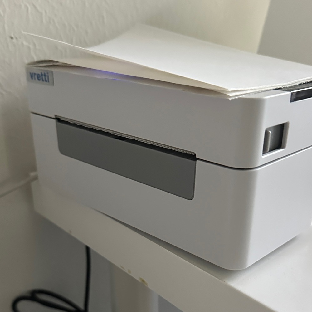 Vretti White Compact Thermal Label Printer